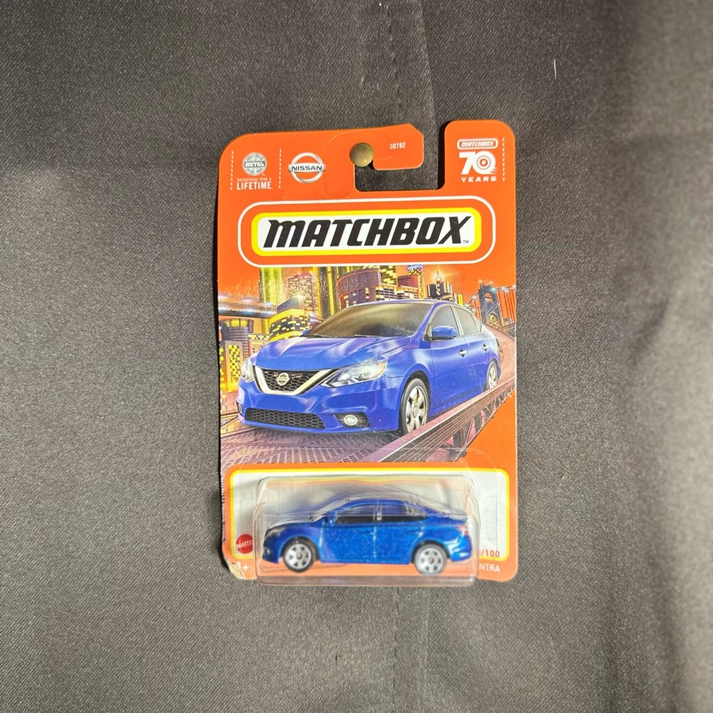 Matchbox Blue Sedan Toy Car